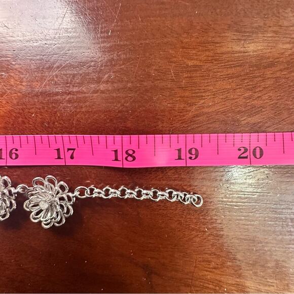 Kate Spade Silver Necklace Oops A Daisy Flower Rhinestone Statement Jewelry - Picture 8 of 10